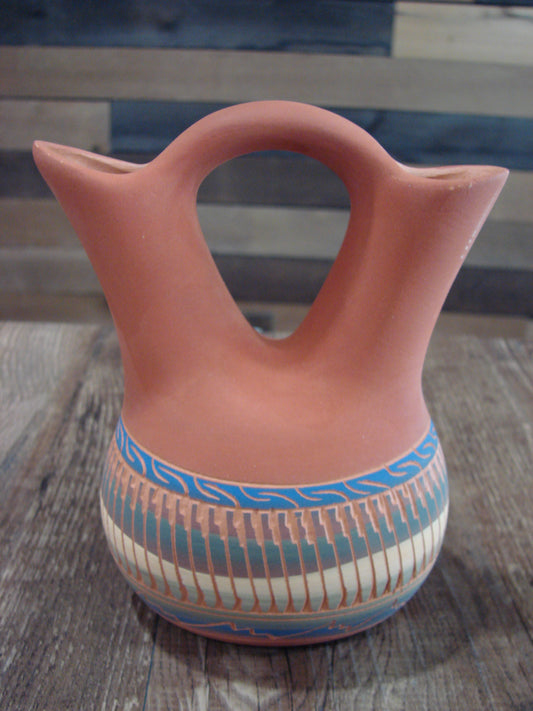 Native American Navajo Hand Etched Wedding Vase - Charlie