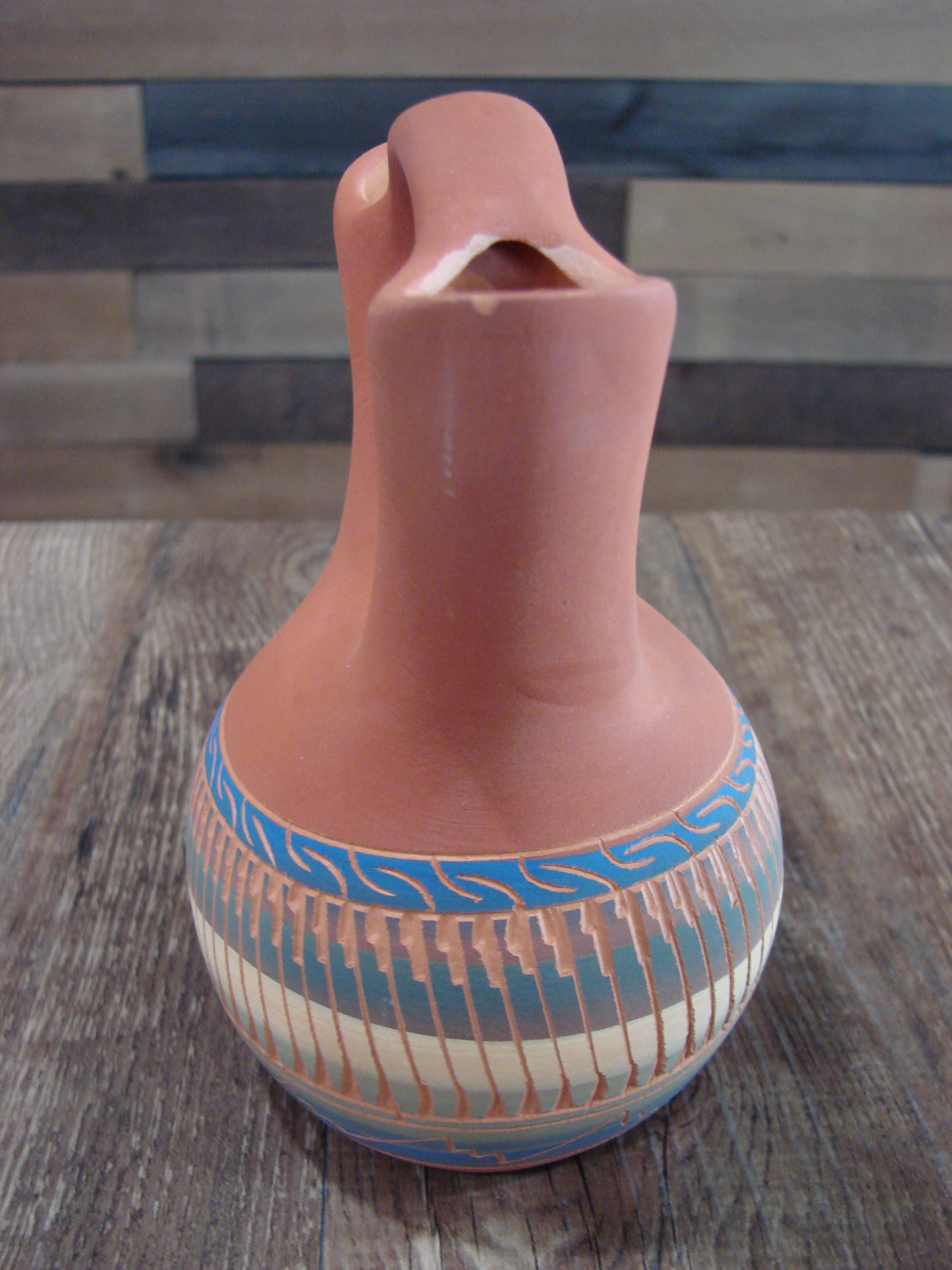 Native American Navajo Hand Etched Wedding Vase - Charlie