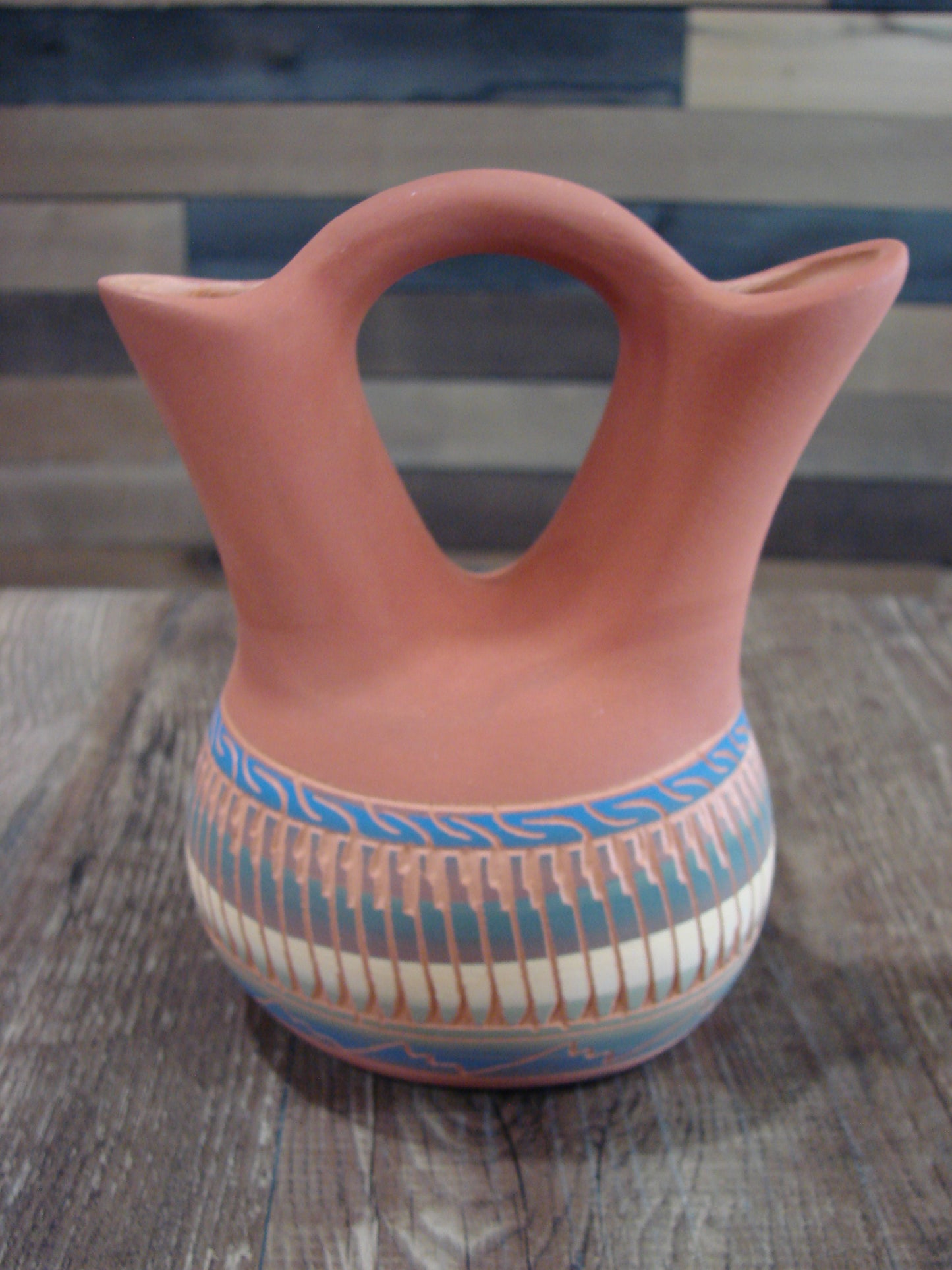 Native American Navajo Hand Etched Wedding Vase - Charlie