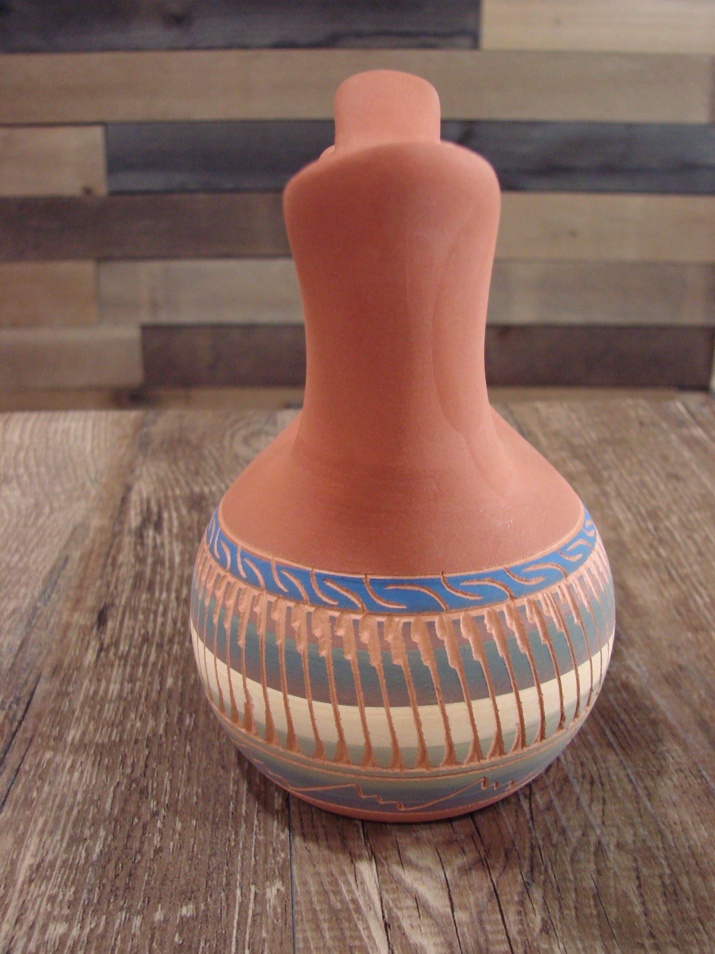 Native American Navajo Hand Etched Wedding Vase - Charlie