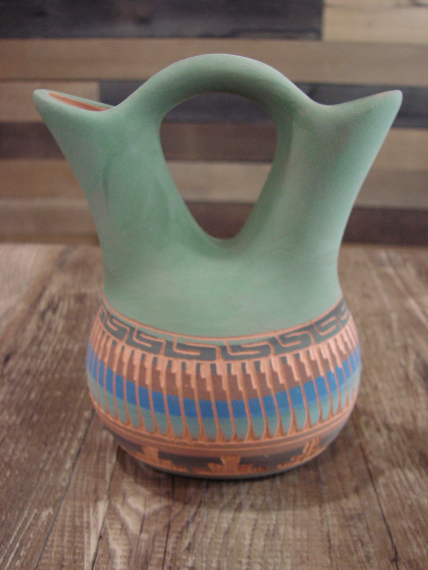Native American Navajo Hand Etched Wedding Vase - Charlie