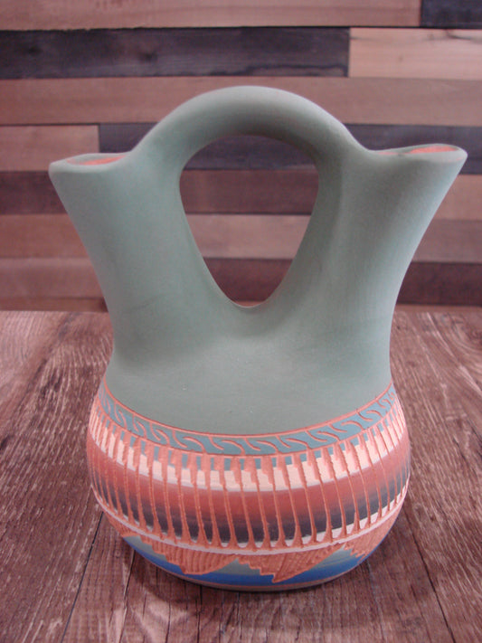 Native American Navajo Hand Etched Wedding Vase - Charlie