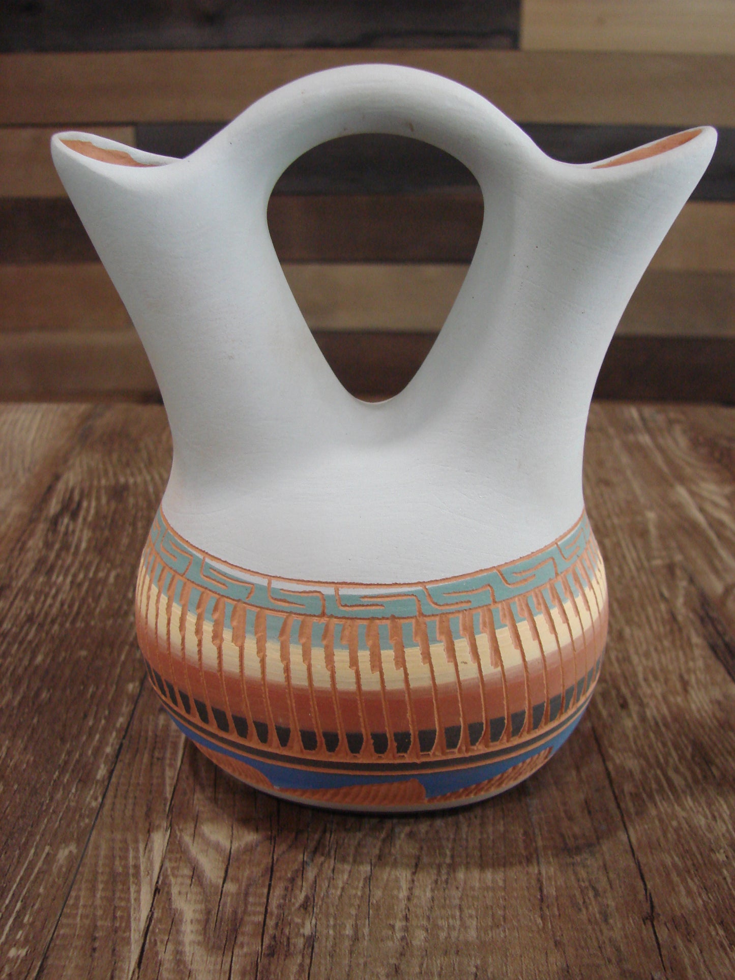 Native American Navajo Hand Etched Wedding Vase - Charlie