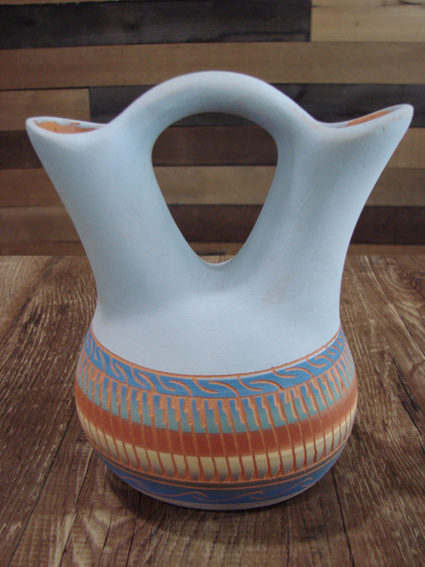 Native American Navajo Hand Etched Wedding Vase - Charlie