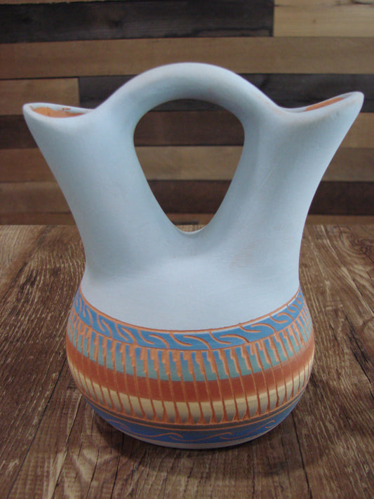 Native American Navajo Hand Etched Wedding Vase - Charlie