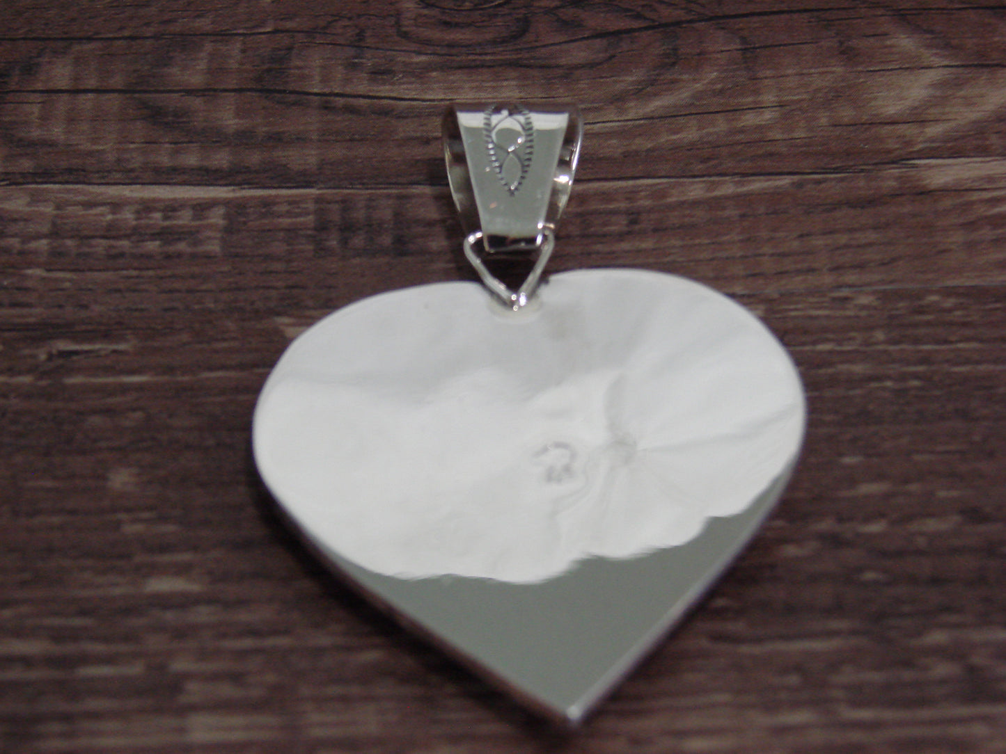 Native American Sterling Silver Turquoise Horse Heart Pendant - Lewis