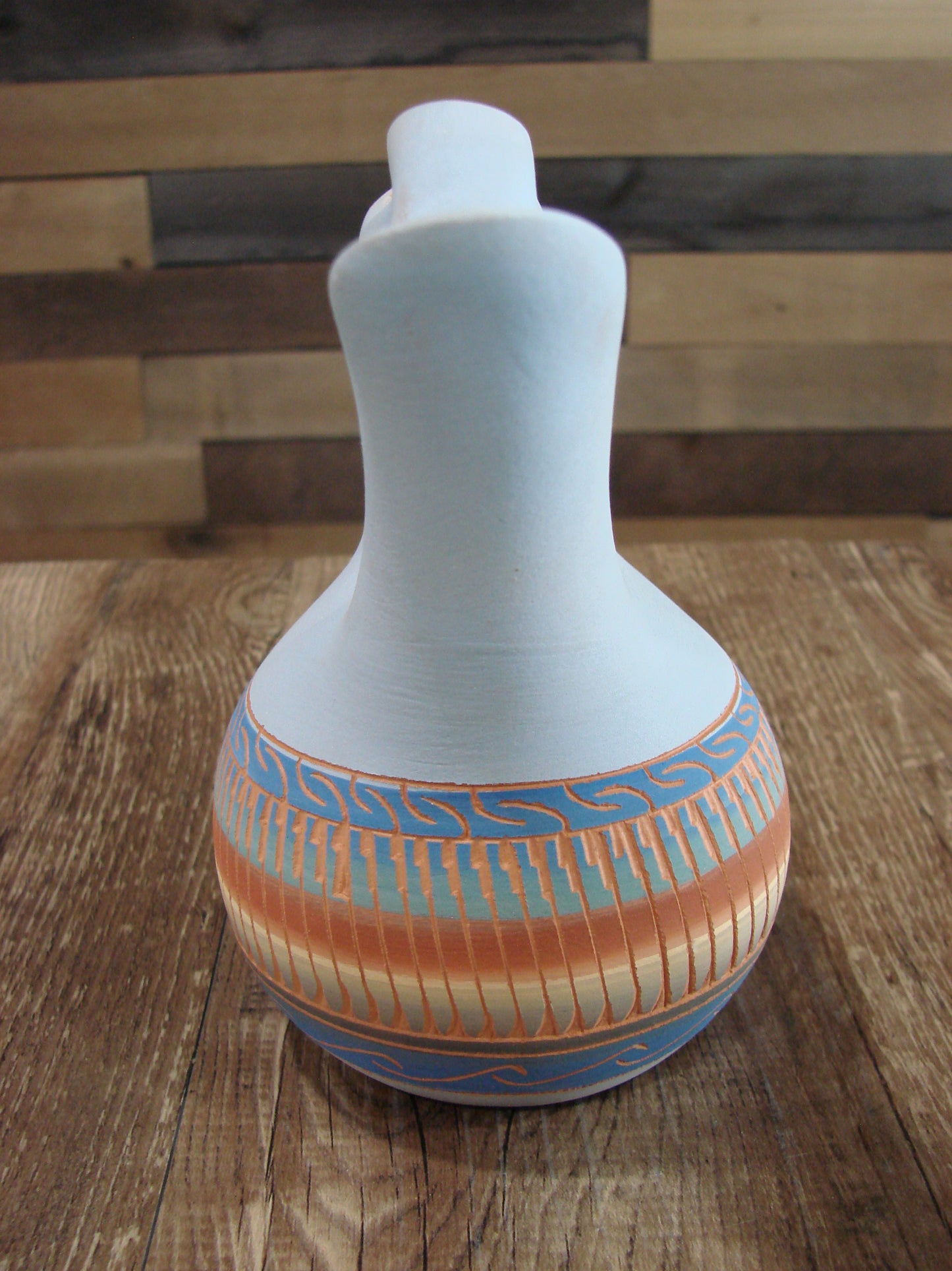 Native American Navajo Hand Etched Wedding Vase - Charlie