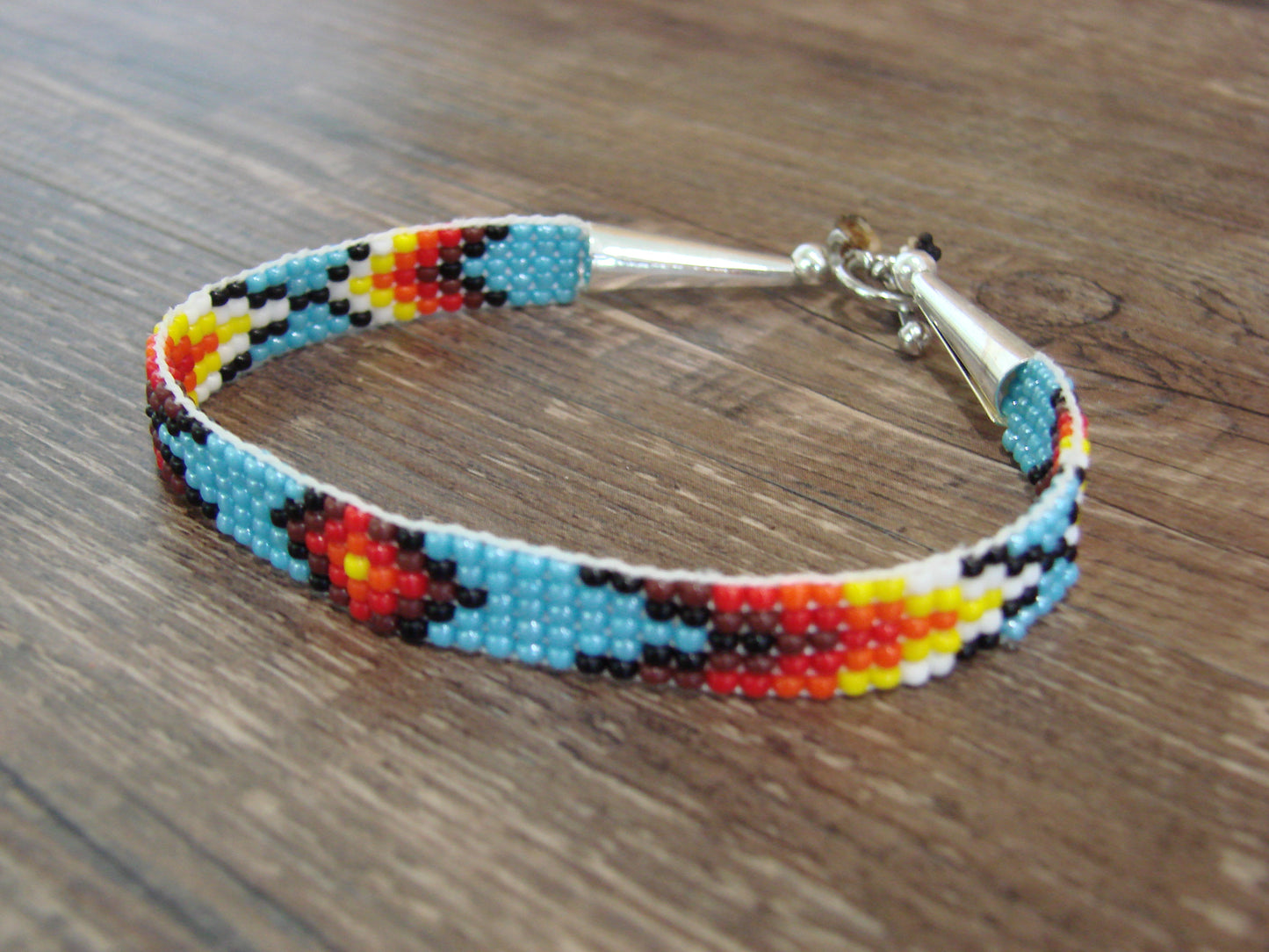 Native American Hand Beaded Bracelet by Cleveland