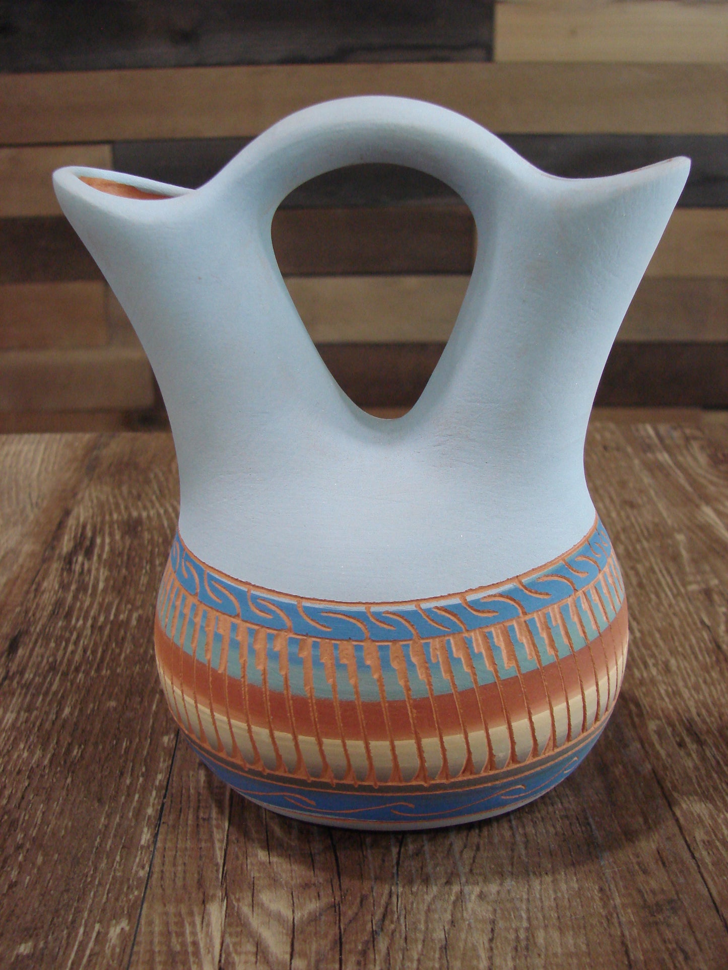 Native American Navajo Hand Etched Wedding Vase - Charlie