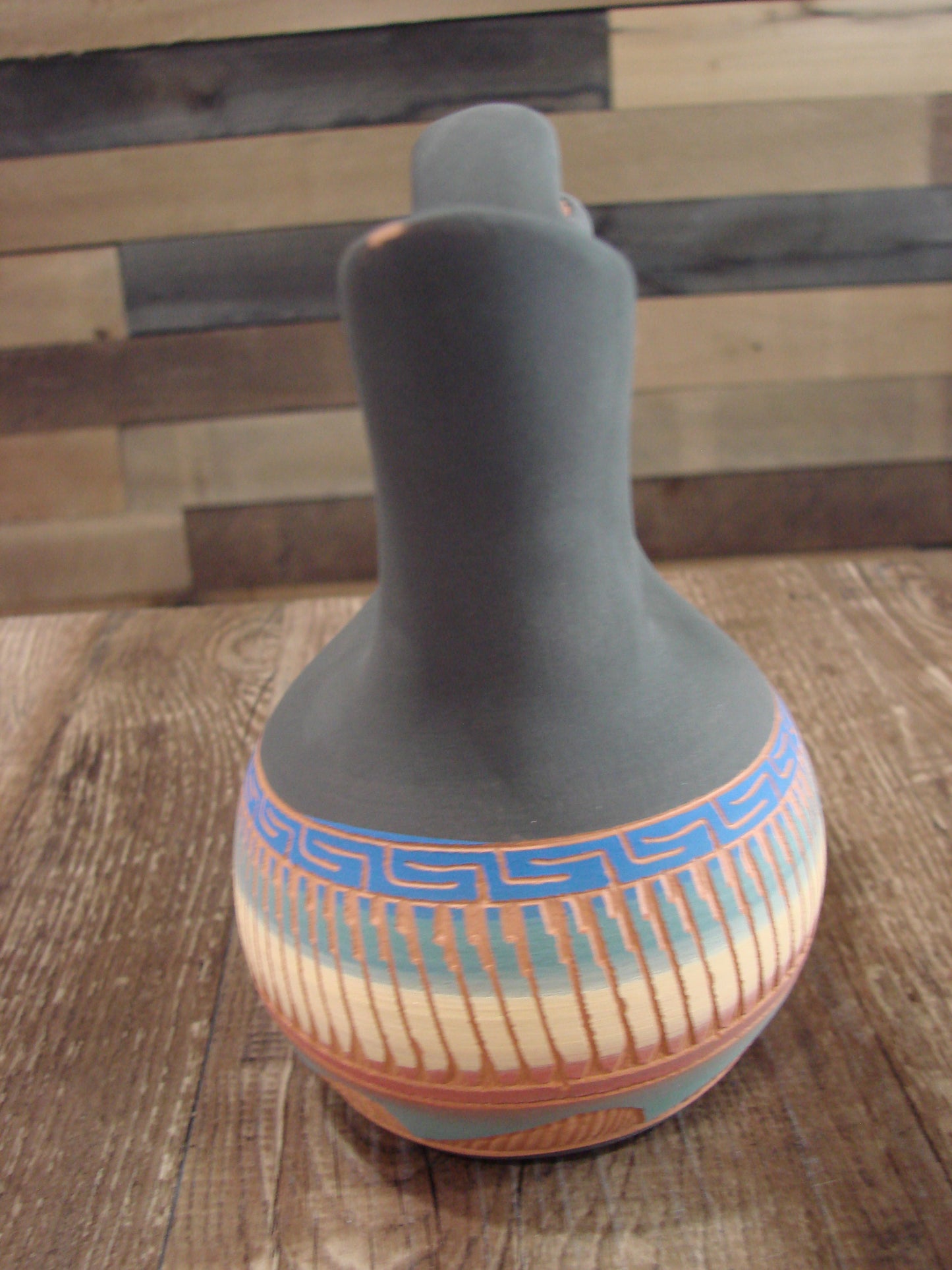Native American Navajo Hand Etched Wedding Vase - Charlie
