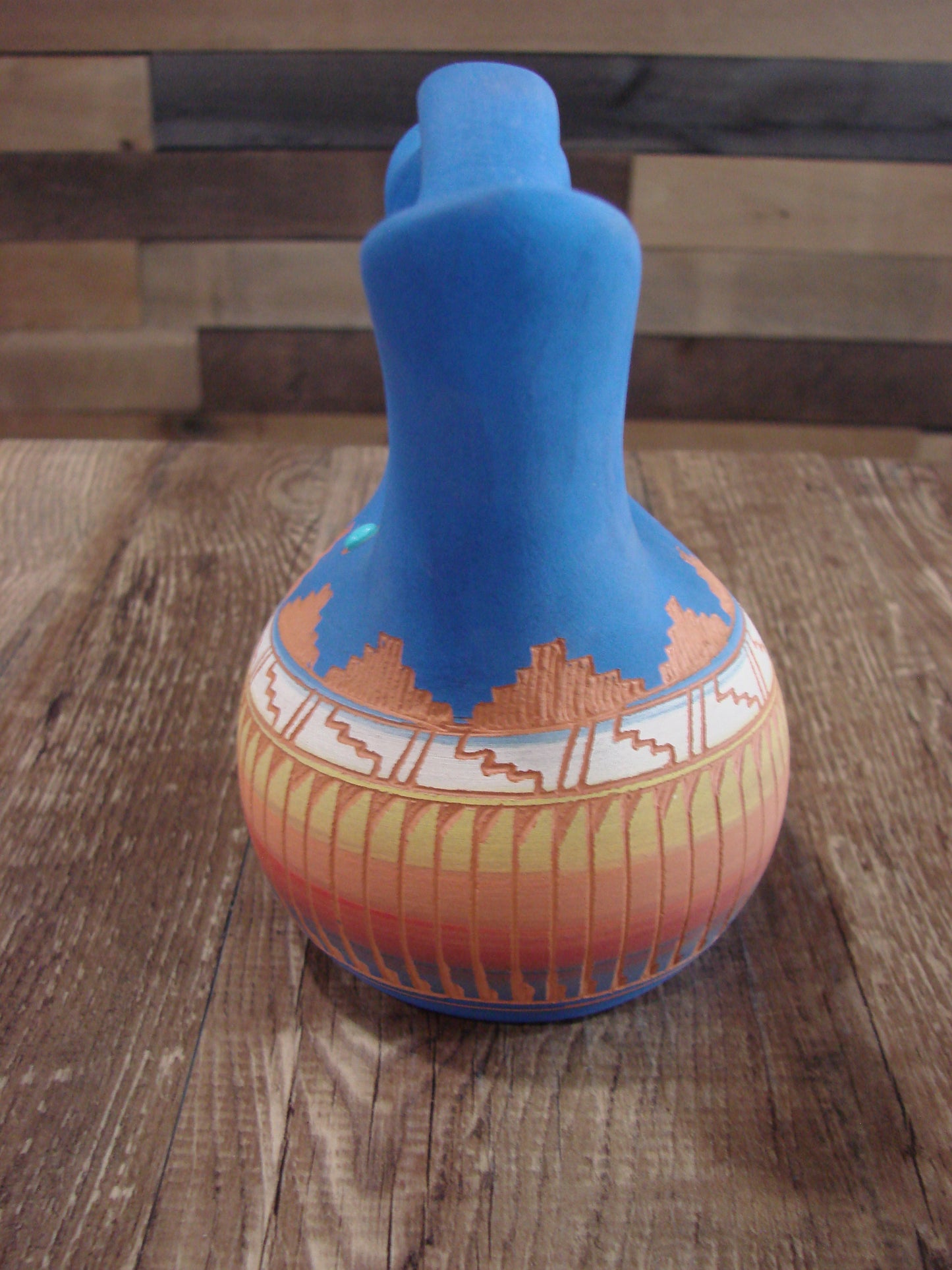 Native American Navajo Hand Etched Wedding Vase - Charlie