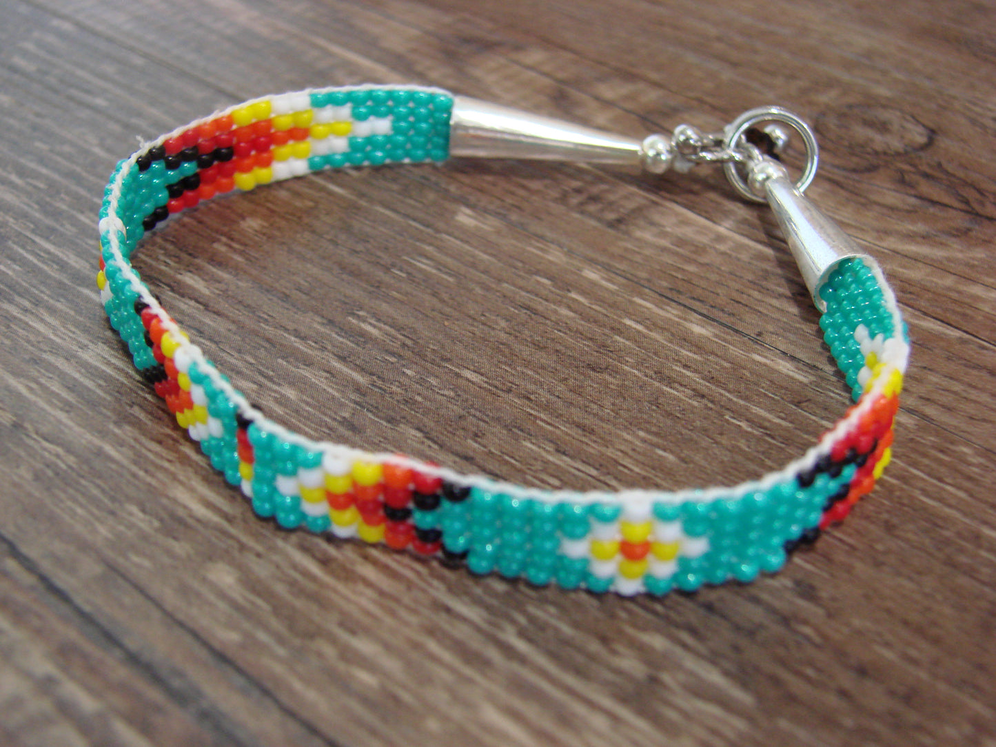 Native American Hand Beaded Bracelet by Cleveland