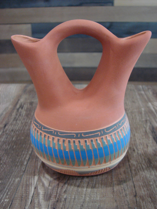 Native American Navajo Hand Etched Wedding Vase - Charlie
