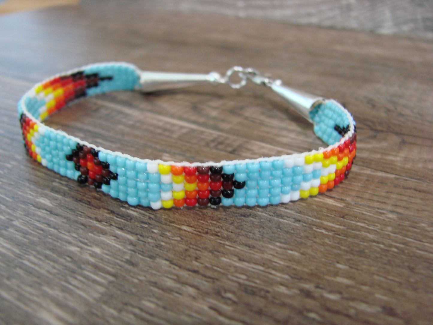 Native American Hand Beaded Bracelet by Cleveland