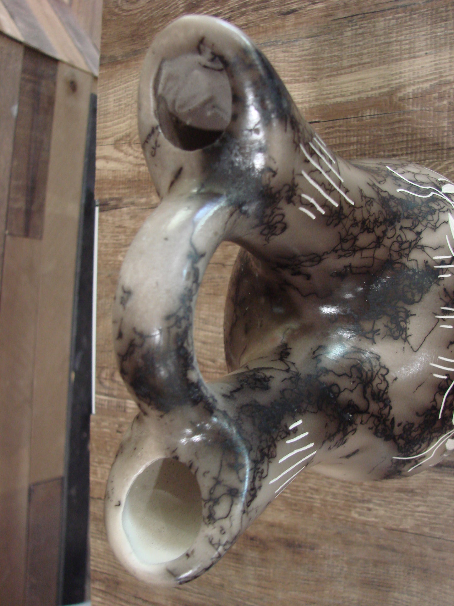 Native American Horse Hair Wedding Vase Pottery by Vail