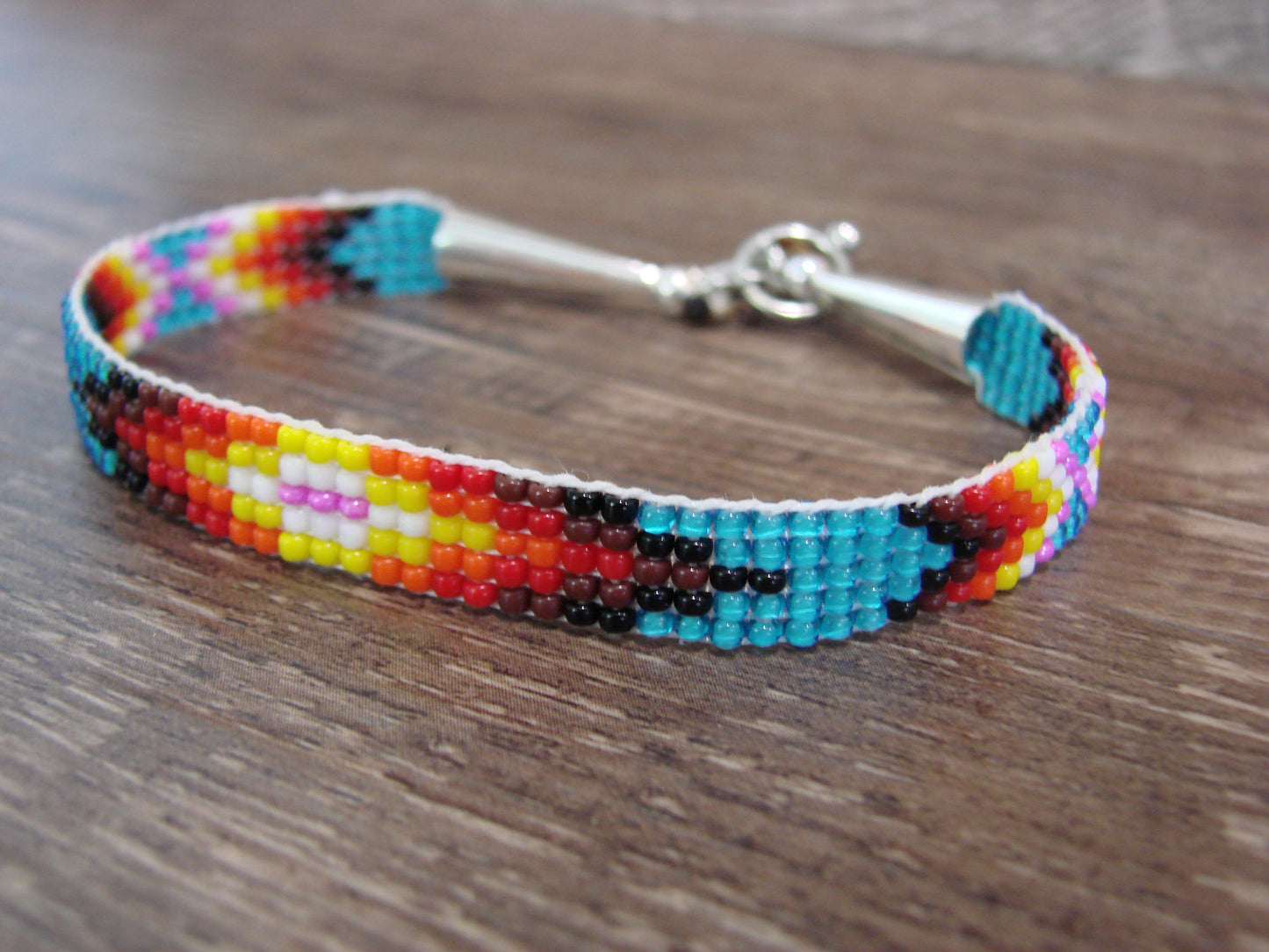 Native American Hand Beaded Bracelet by Cleveland
