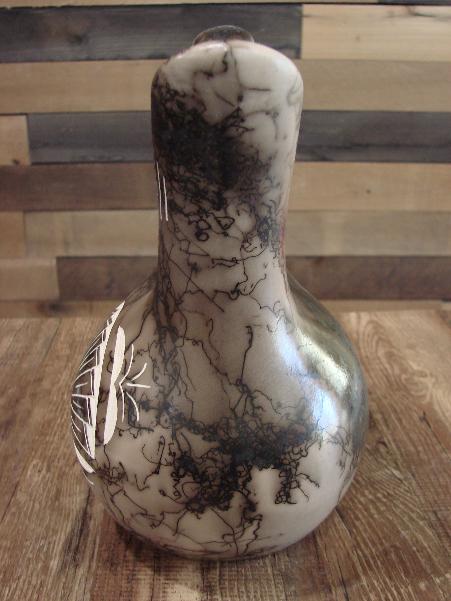 Native American Horse Hair Wedding Vase Pottery by Vail