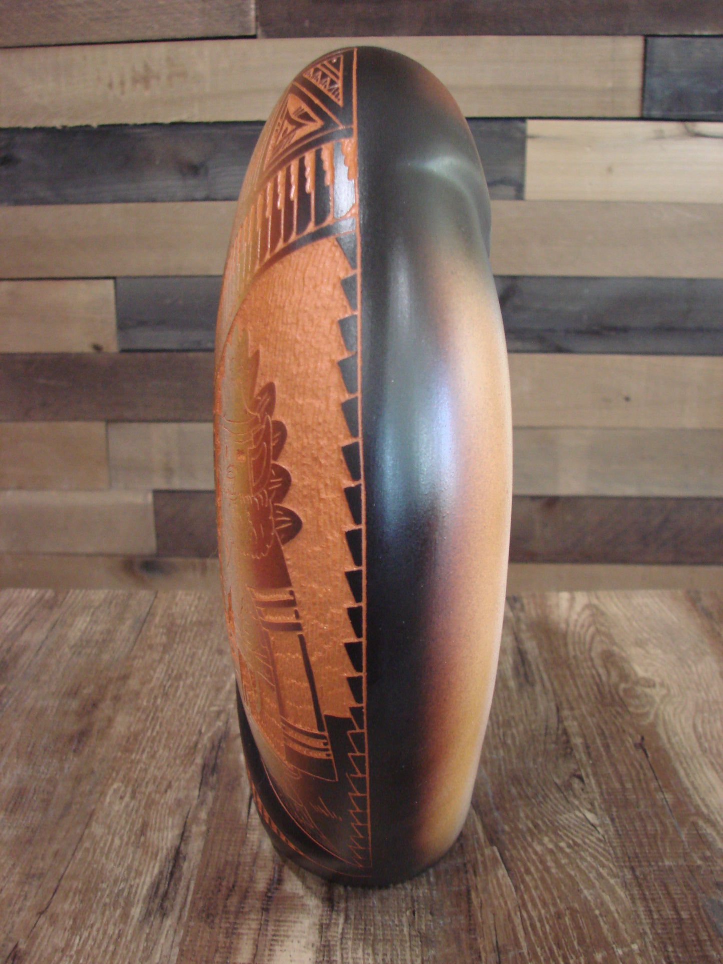 Native American Indian Hand Etched Pillow Pottery by Diane Aragon