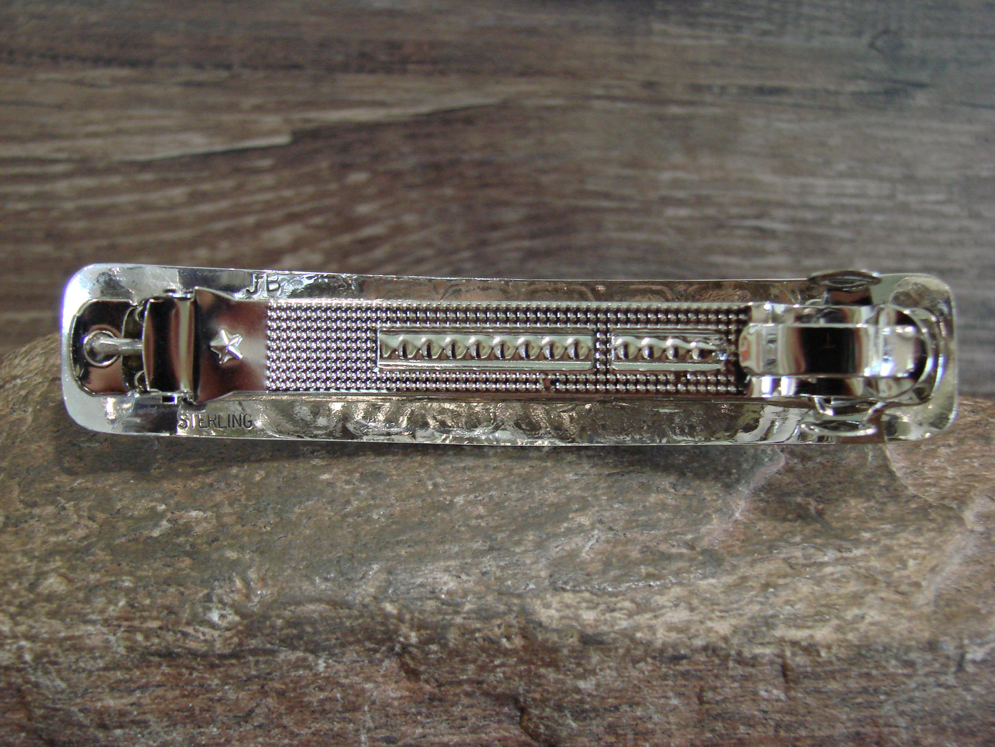 Native American Sterling Silver & Turquoise Hair Barrette by Begay