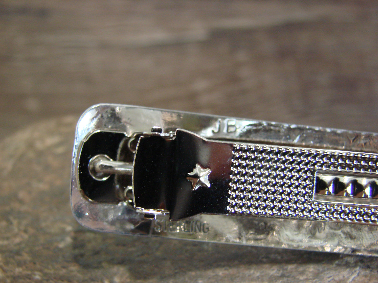 Native American Sterling Silver & Turquoise Hair Barrette by Begay