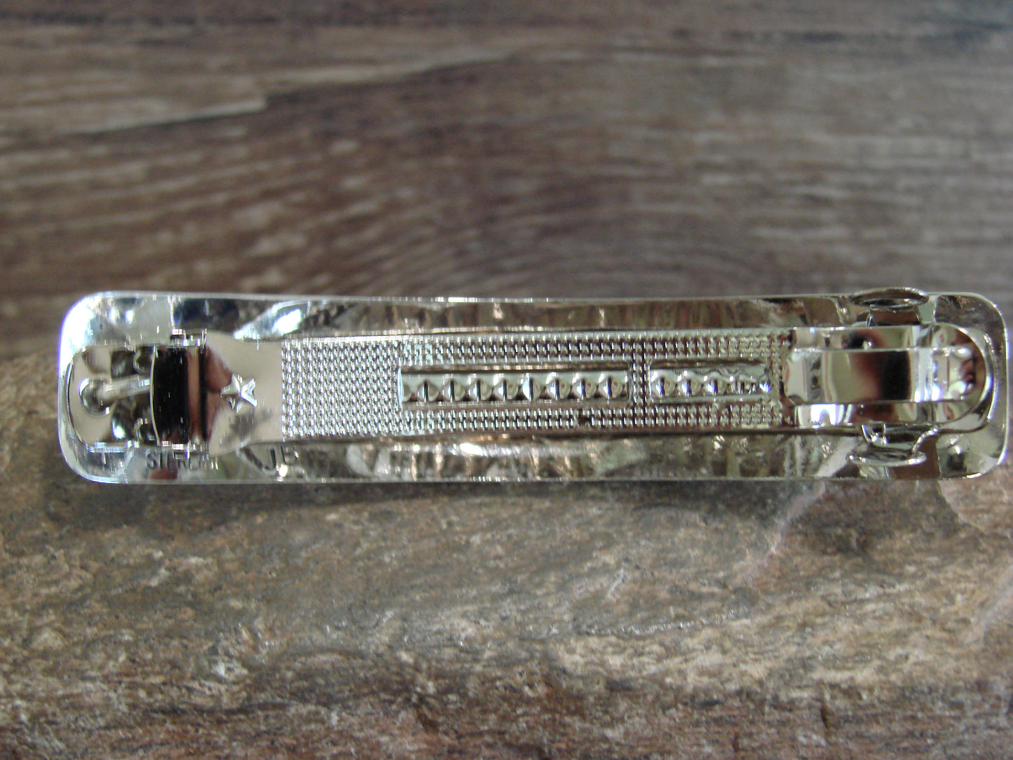 Native American Sterling Silver & Turquoise Hair Barrette by Begay