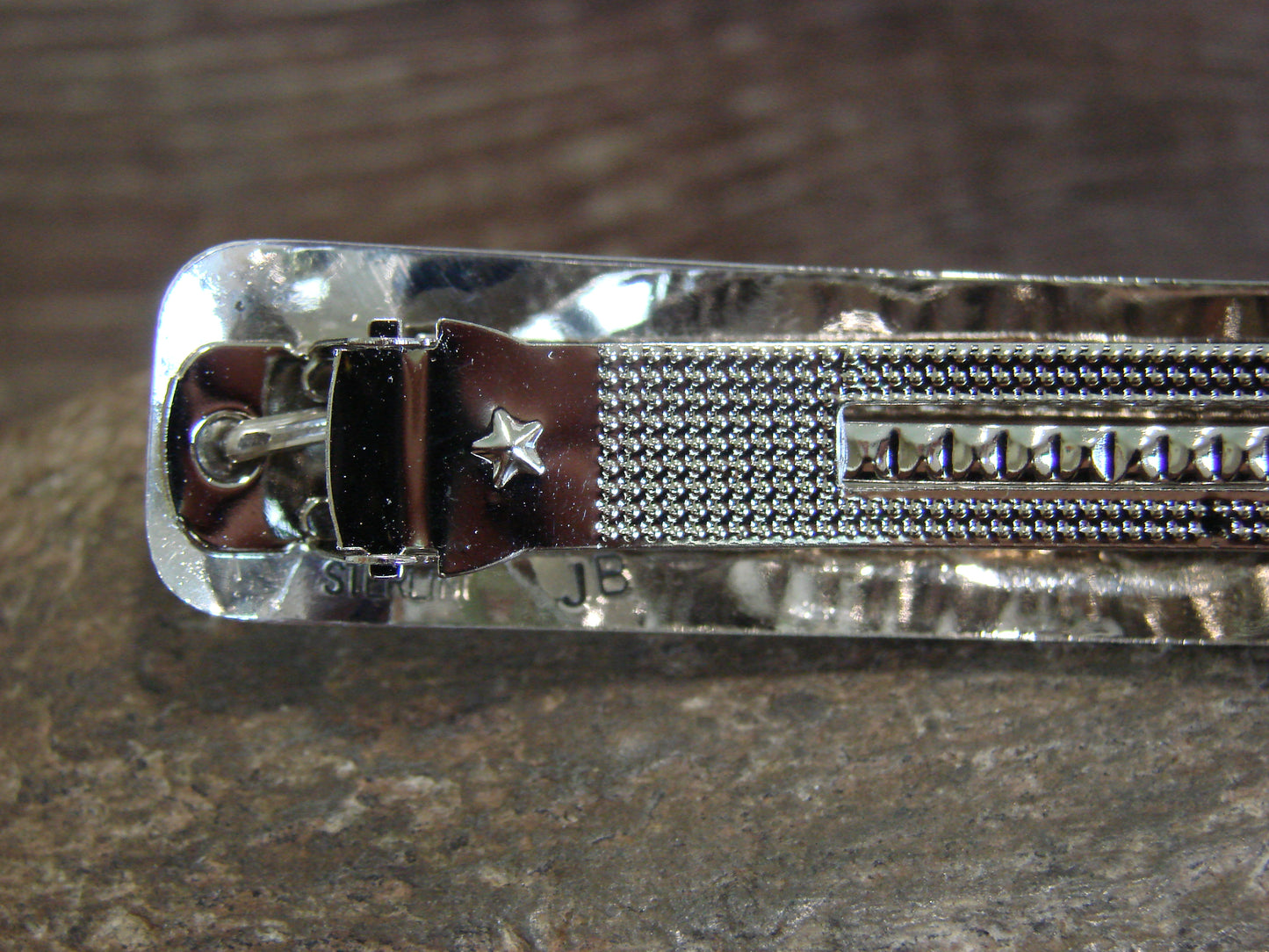Native American Sterling Silver & Turquoise Hair Barrette by Begay