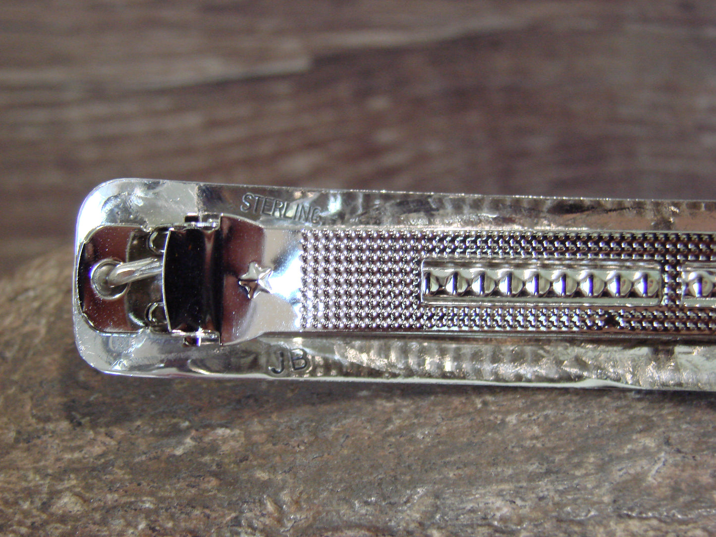 Native American Sterling Silver & Turquoise Hair Barrette by Begay