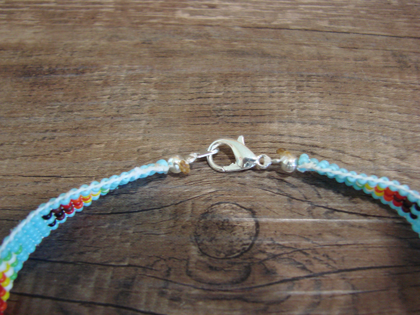 Large Native American Hand Beaded Bracelet by Cleveland