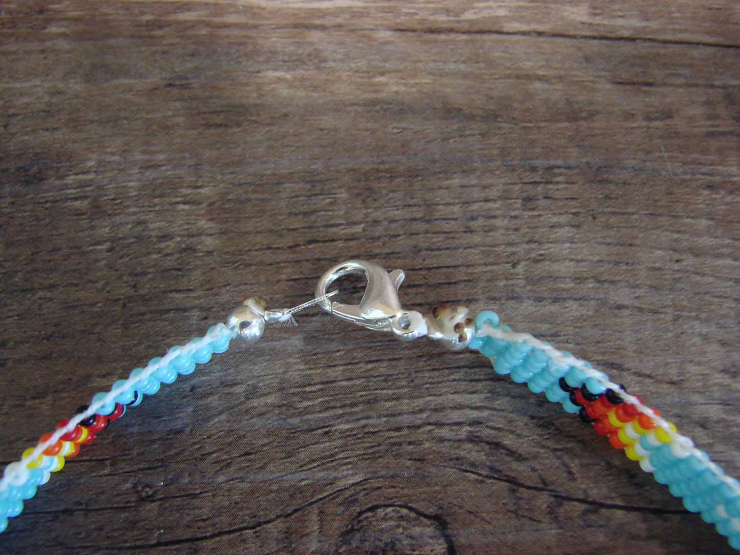Large Native American Hand Beaded Bracelet by Cleveland