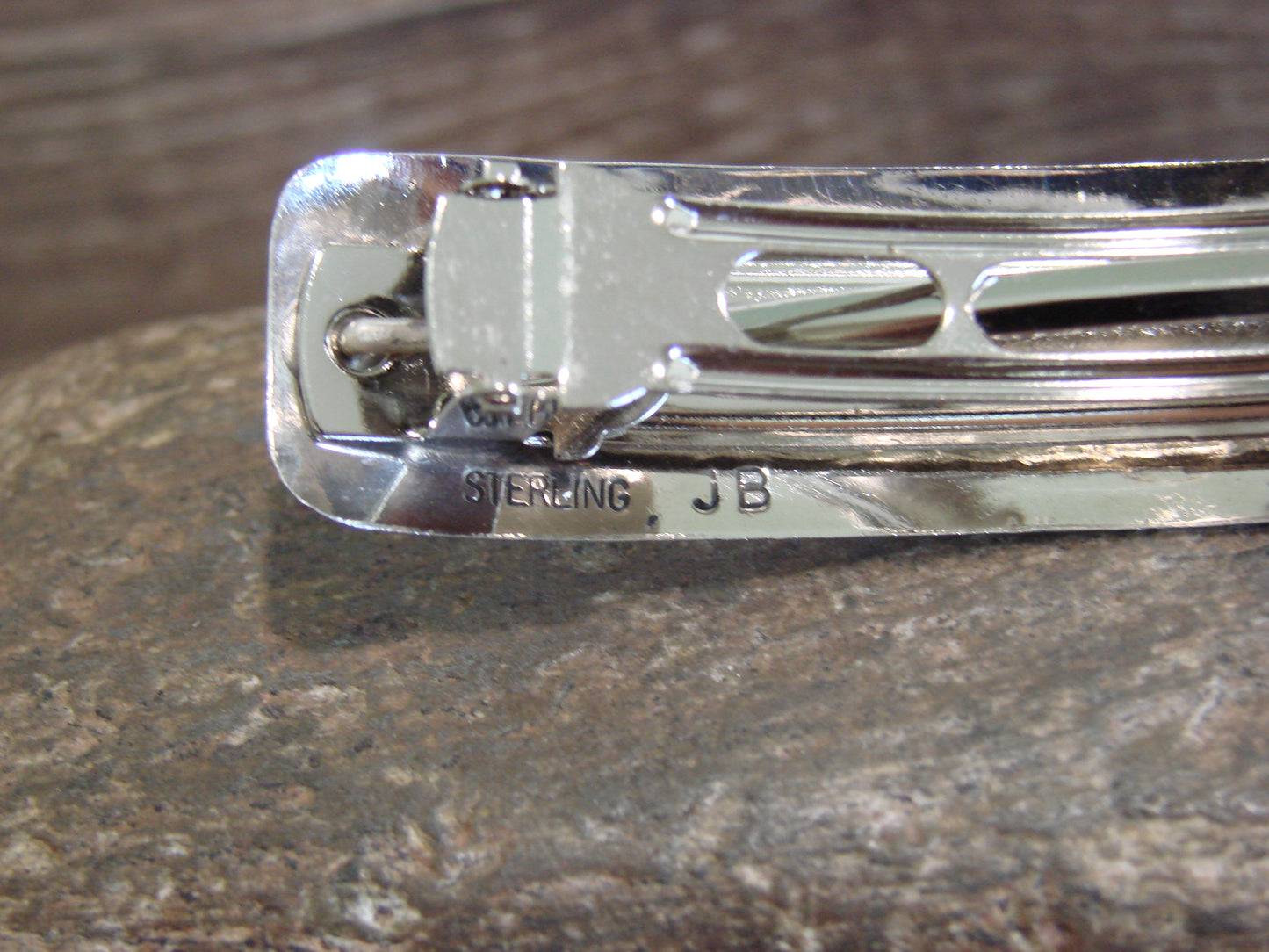 Native American Sterling Silver & Turquoise Hair Barrette by Begay