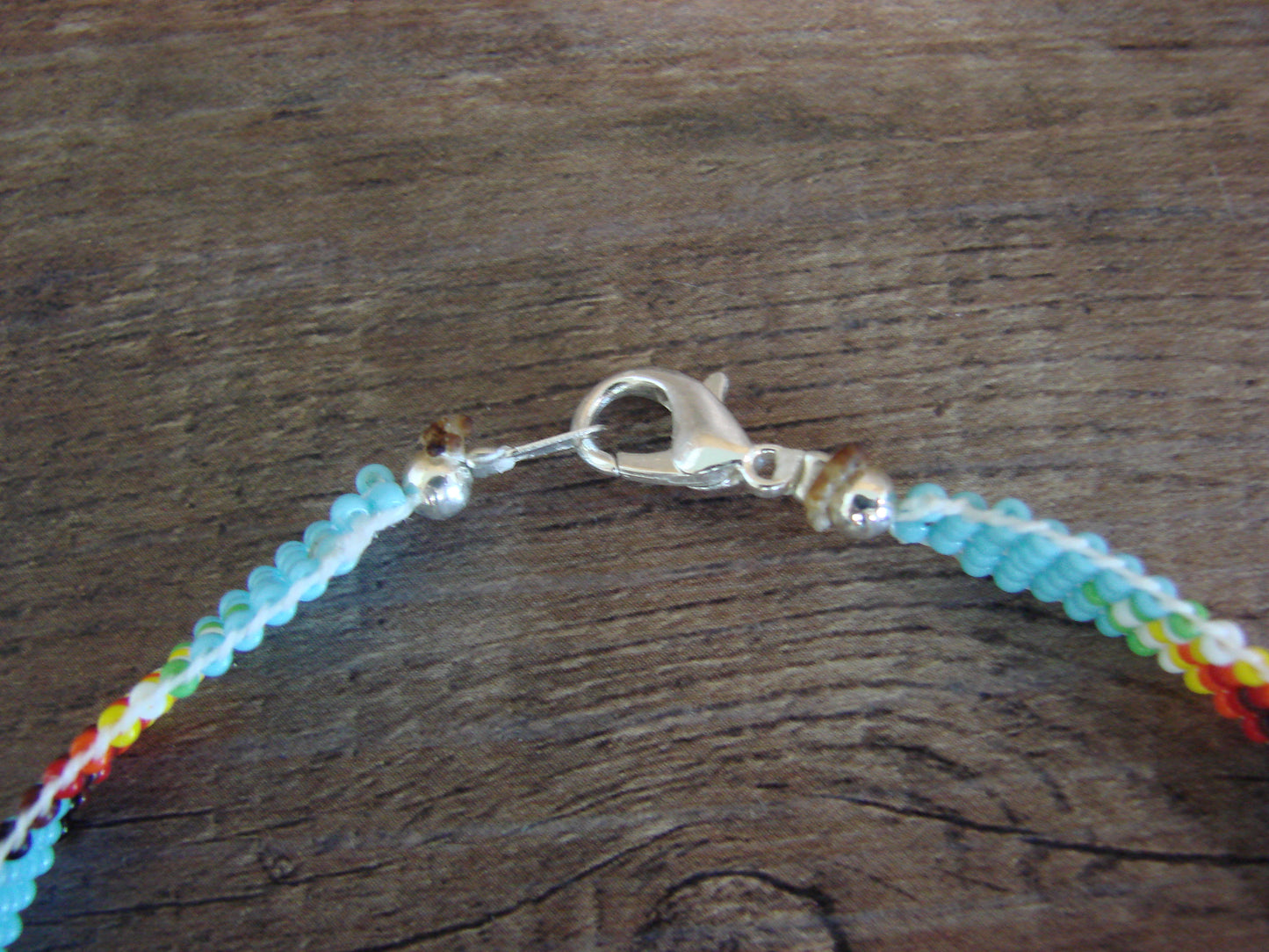 Large Native American Hand Beaded Bracelet by Cleveland