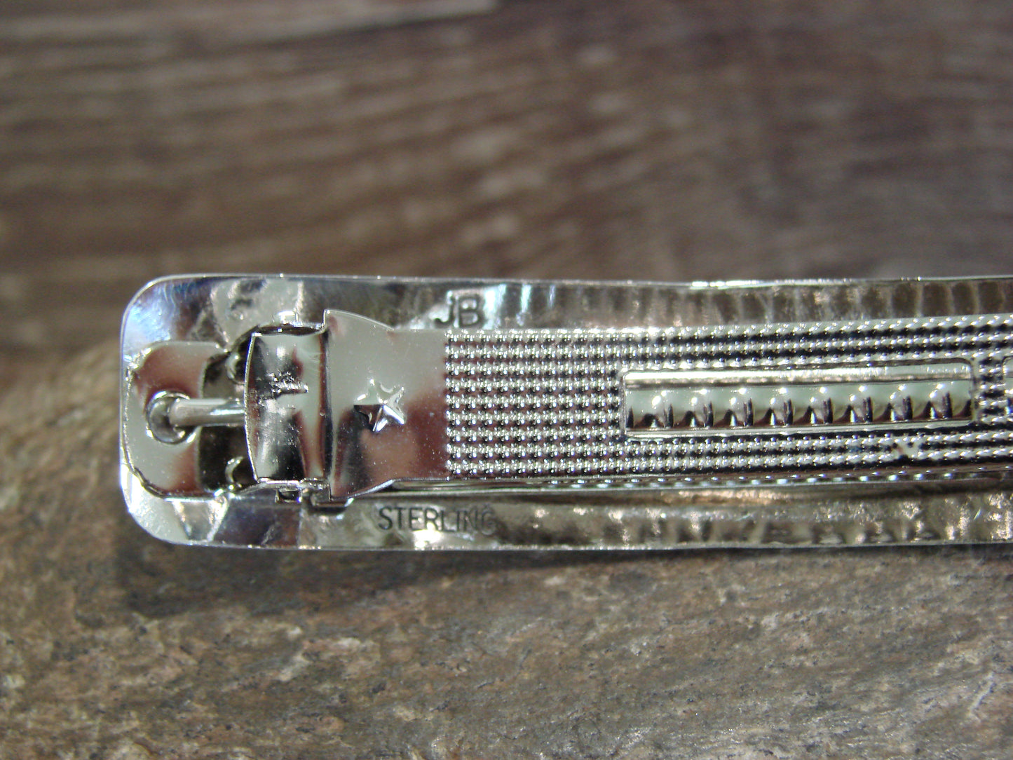 Native American Sterling Silver & Turquoise Hair Barrette by Begay