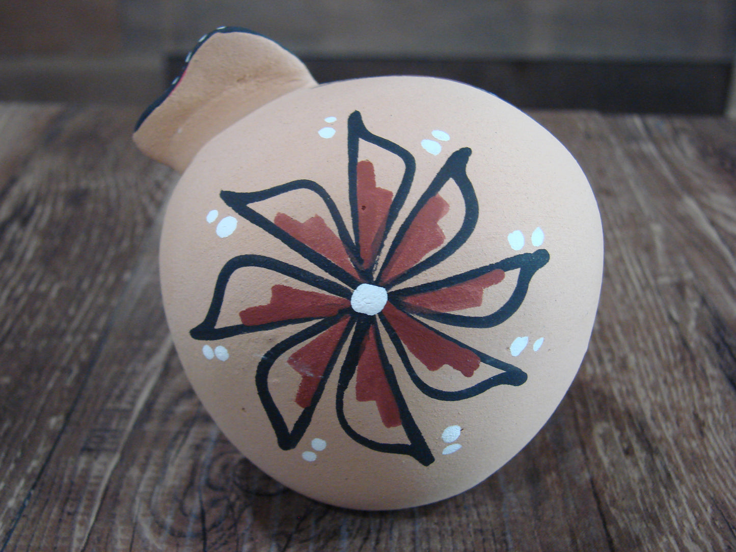 Native American Jemez Indian Handmade Clay Butterfly Seed Pot by Chinana