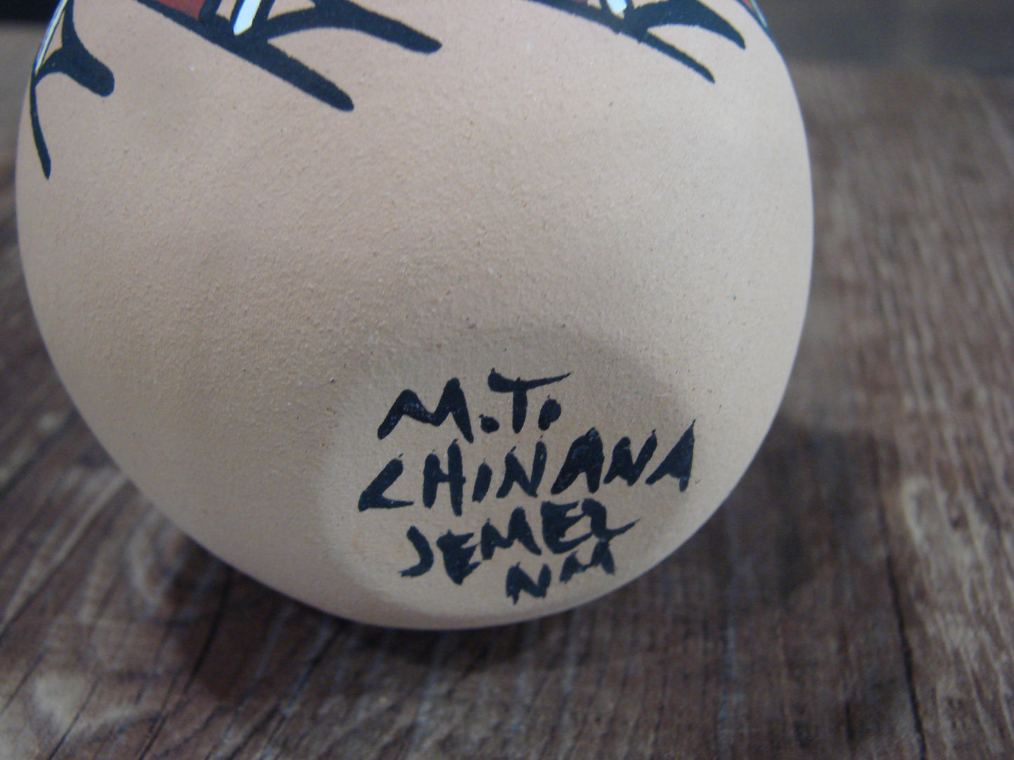 Native American Jemez Indian Handmade Clay Butterfly Seed Pot by Chinana