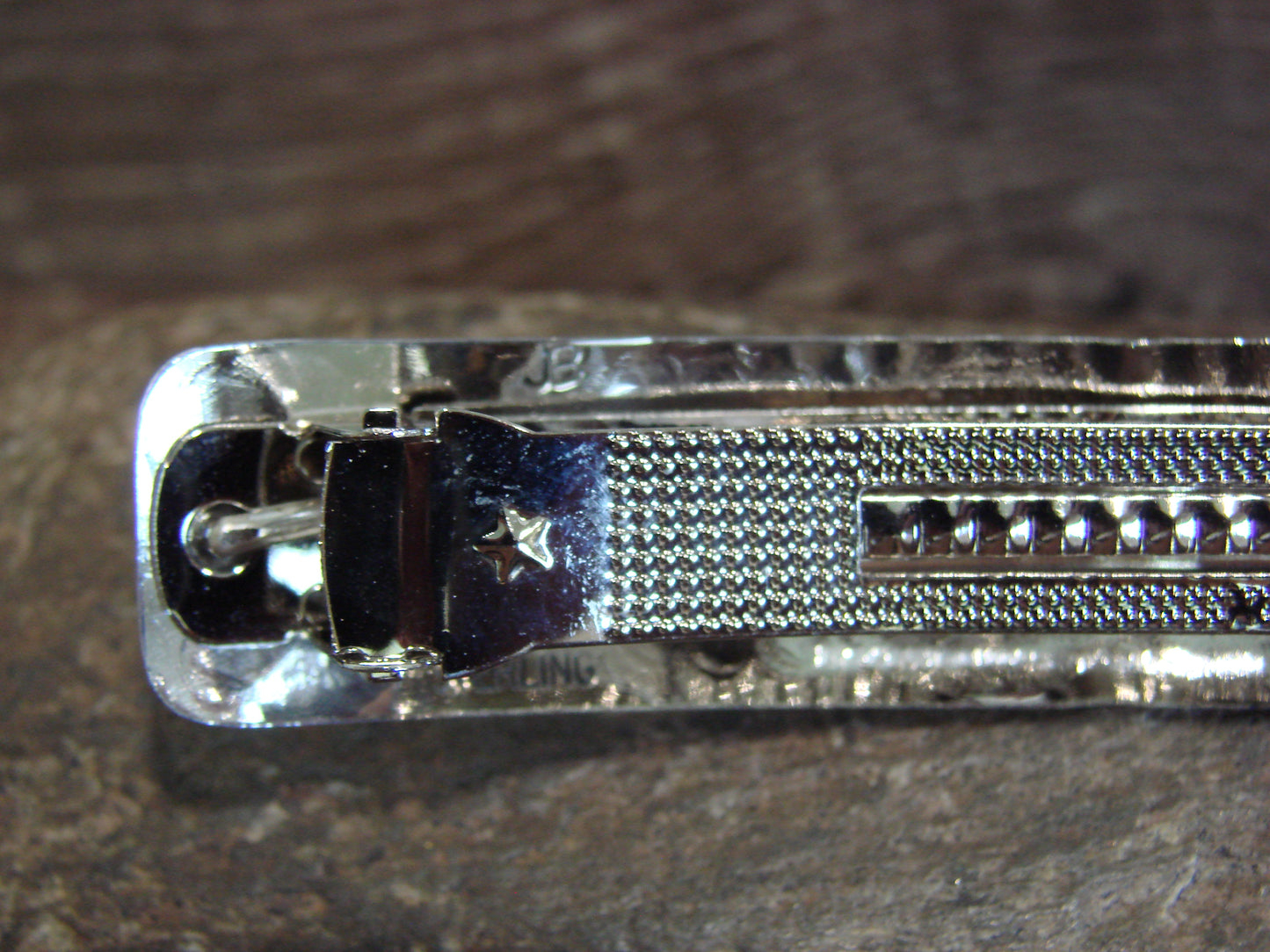 Native American Sterling Silver & Turquoise Hair Barrette by Begay