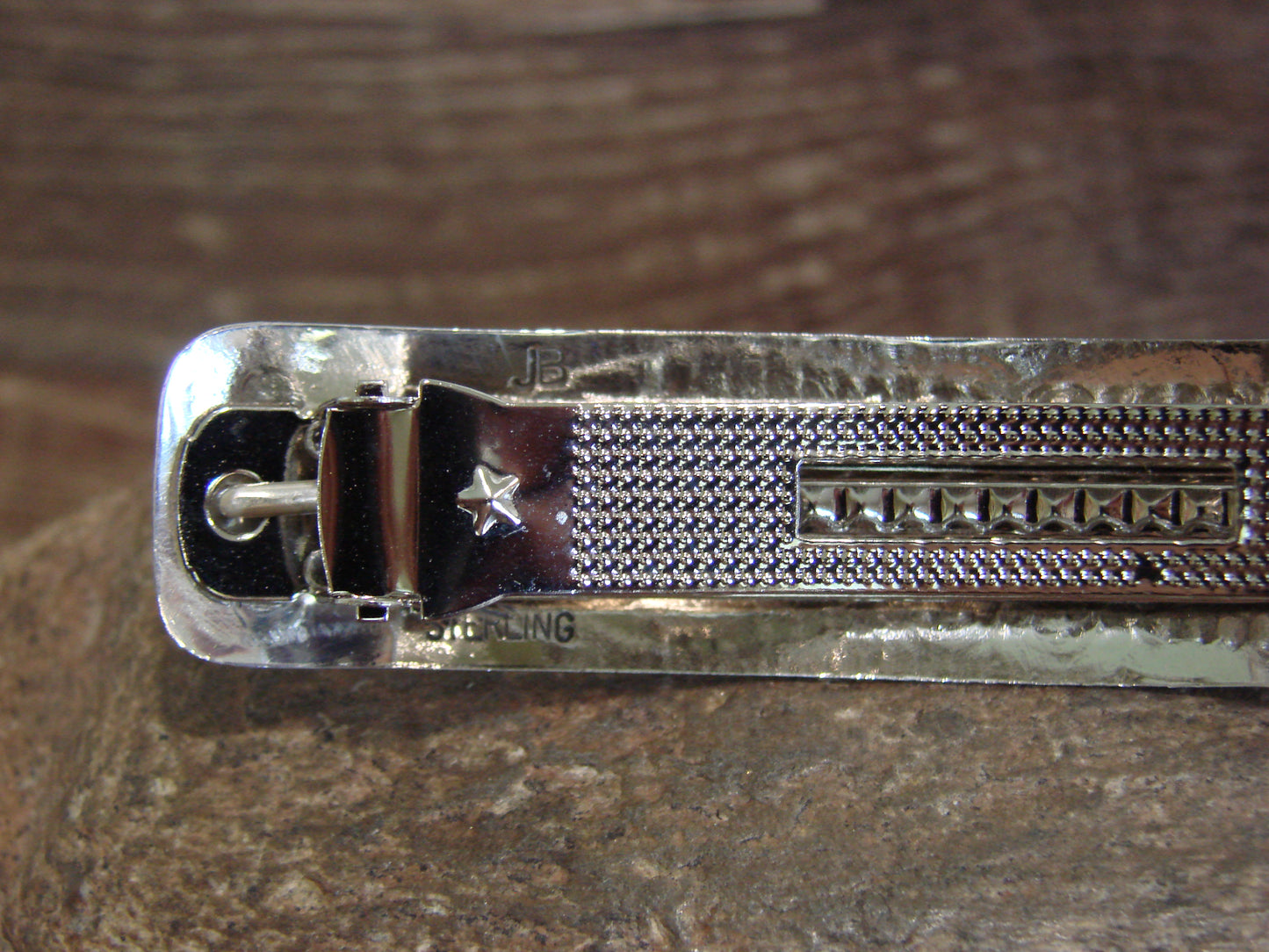 Native American Sterling Silver & Turquoise Hair Barrette by Begay