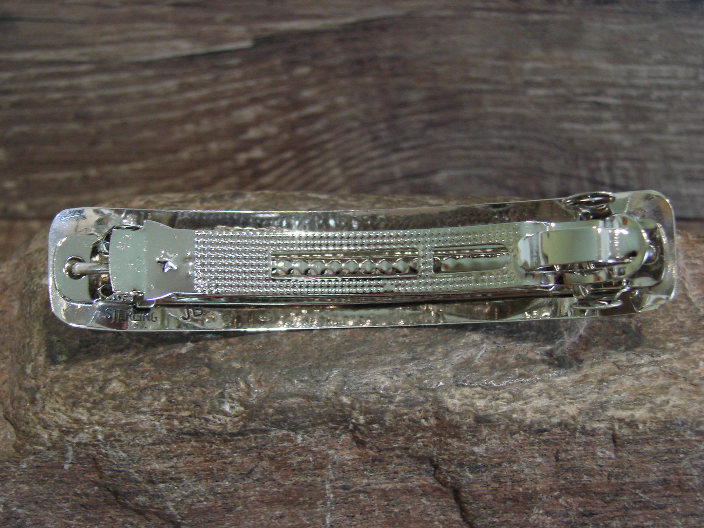 Native American Sterling Silver & Turquoise Hair Barrette by Begay