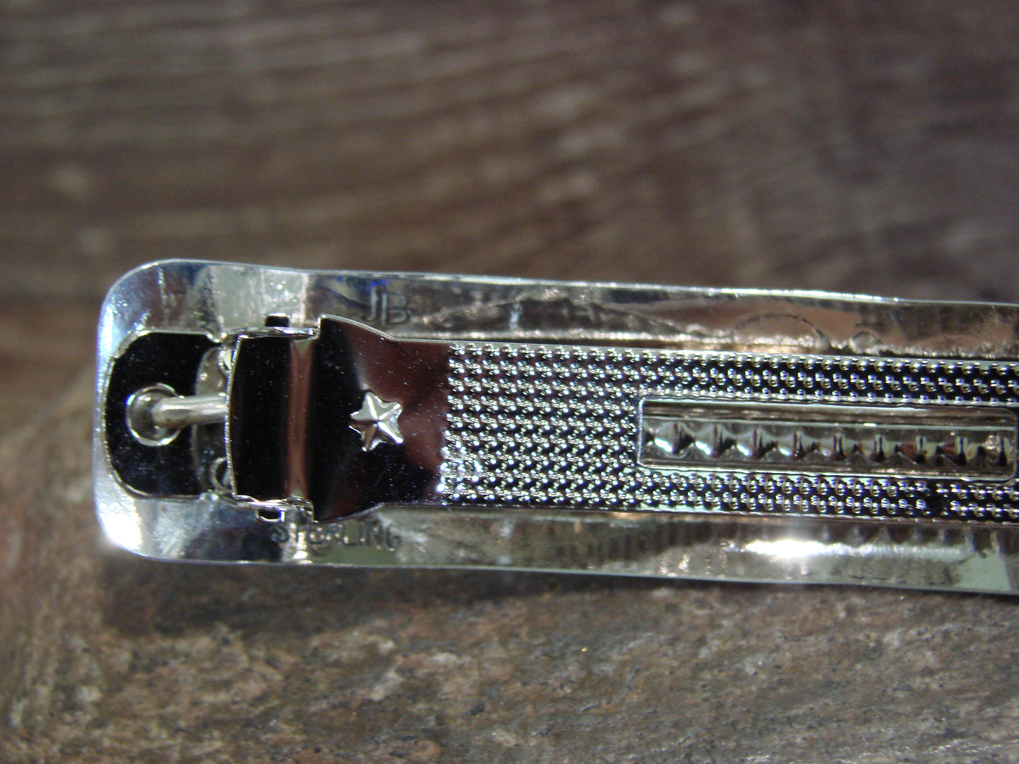 Native American Sterling Silver & Turquoise Hair Barrette by Begay