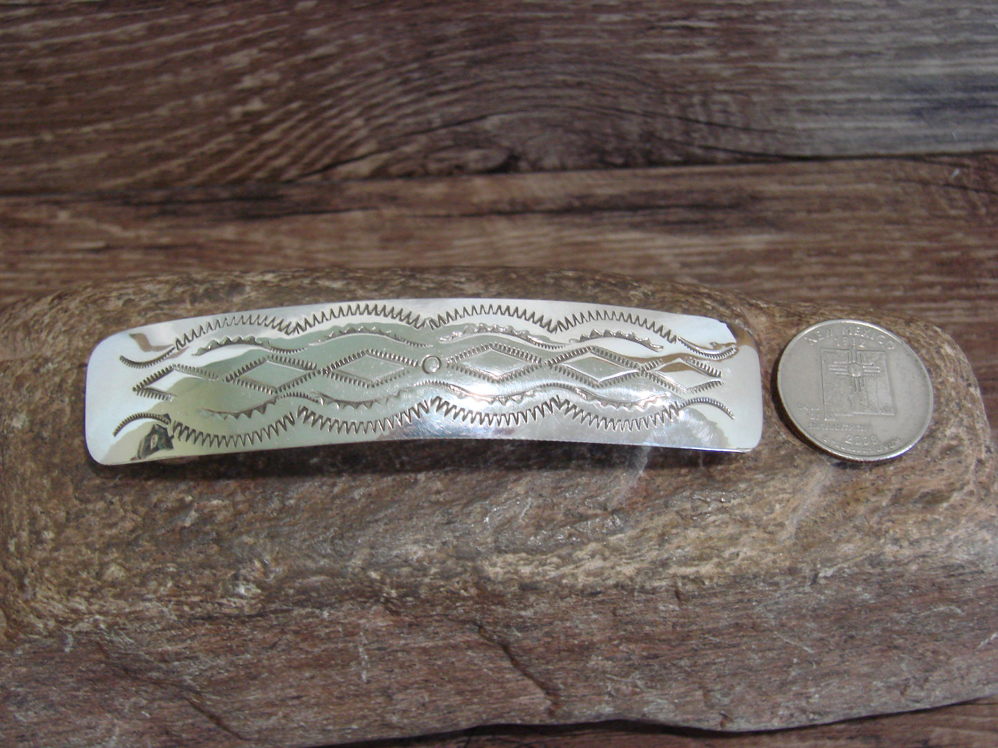 Native American Sterling Silver Hair Barrette by Begay