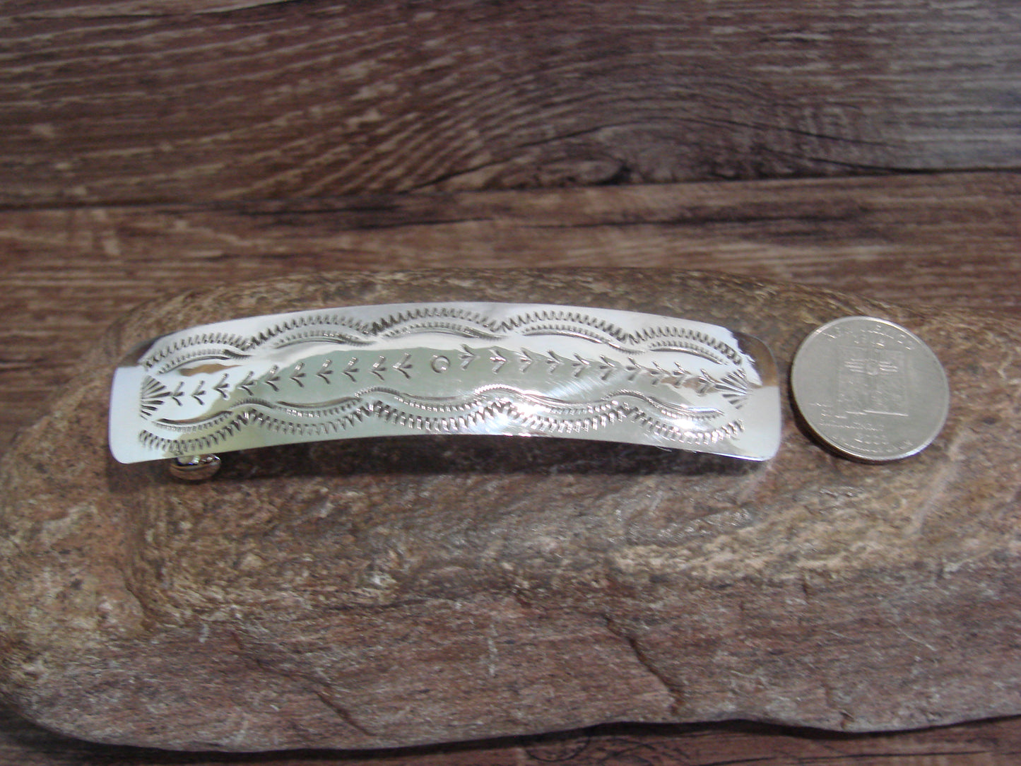 Native American Sterling Silver Hair Barrette by Begay