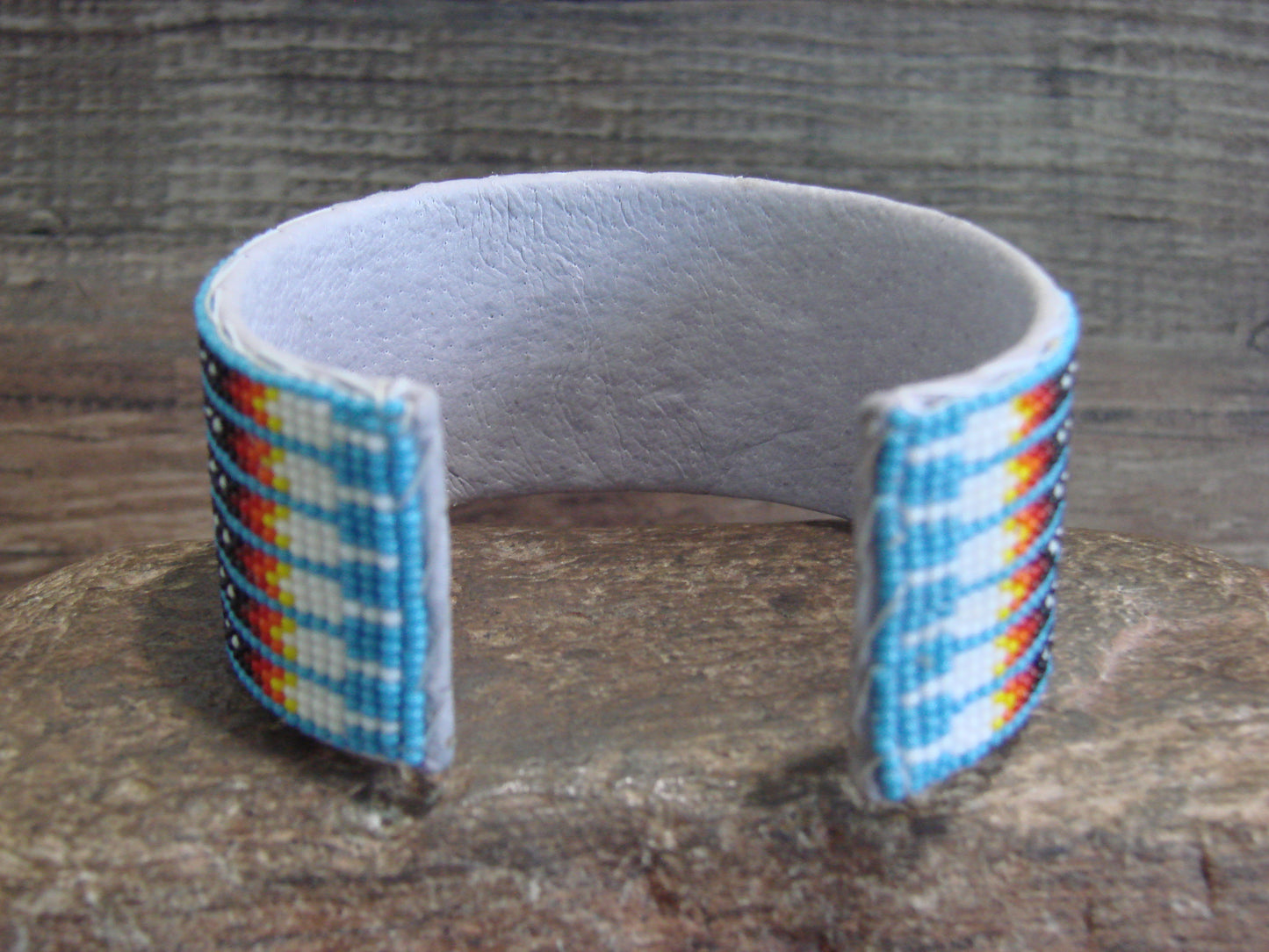 Native American Navajo Hand Beaded Horse Bracelet by Yazzie