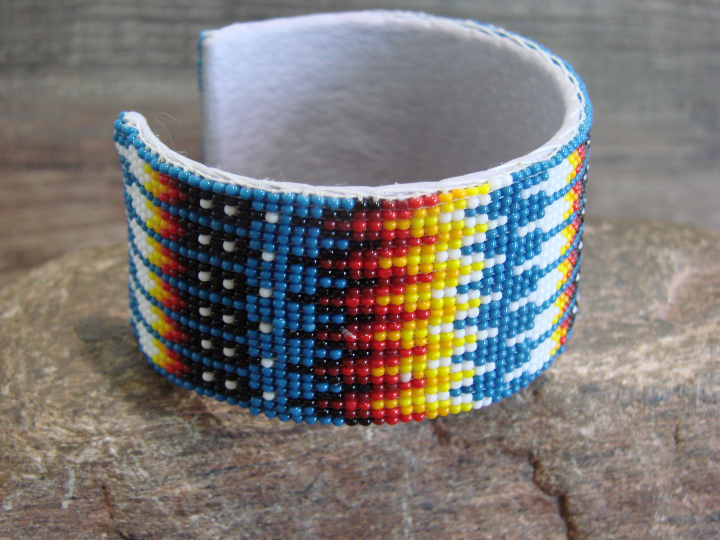 Native American Navajo Hand Beaded Horse Bracelet by Yazzie