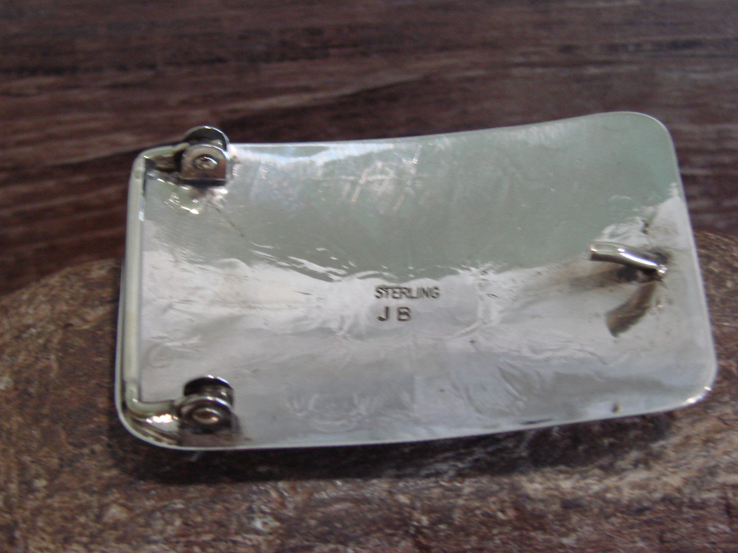 Native American Sterling Silver & Turquoise Belt Buckle by Begay