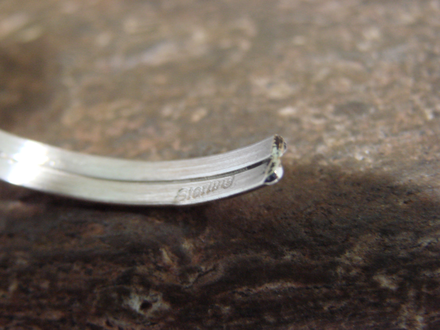 Native American Sterling Silver & Coral Bear Paw Bracelet by Spencer