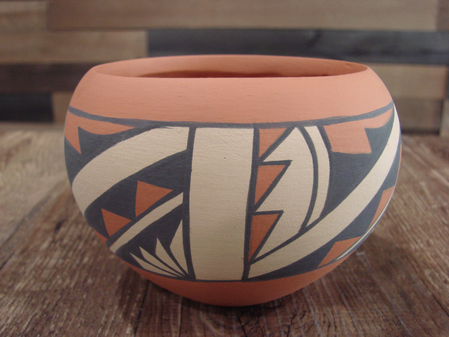 Native American Jemez Clay Hand Coiled Pottery Signed KM