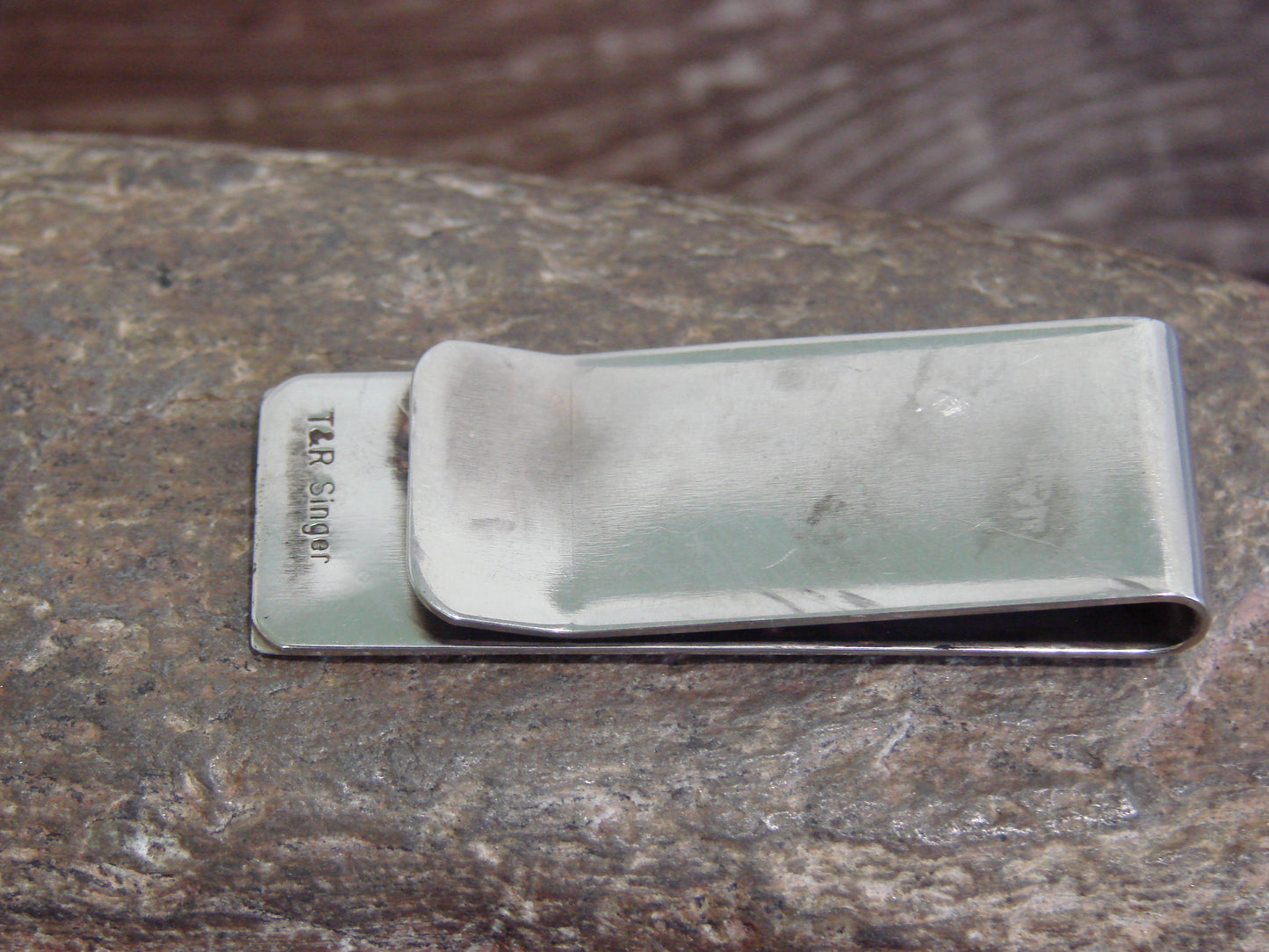 Native American Sterling Silver & 12 kt Gold Fill Bear Money Clip by Singer