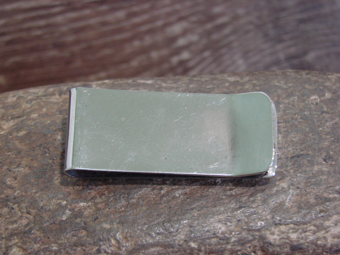 Native American Sterling Silver & Turquoise Money Clip - Skeets