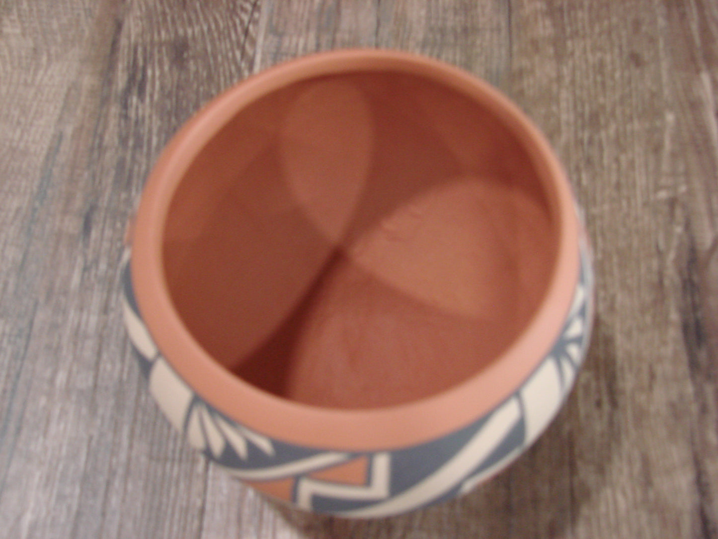 Native American Jemez Clay Hand Coiled Pottery Signed KM
