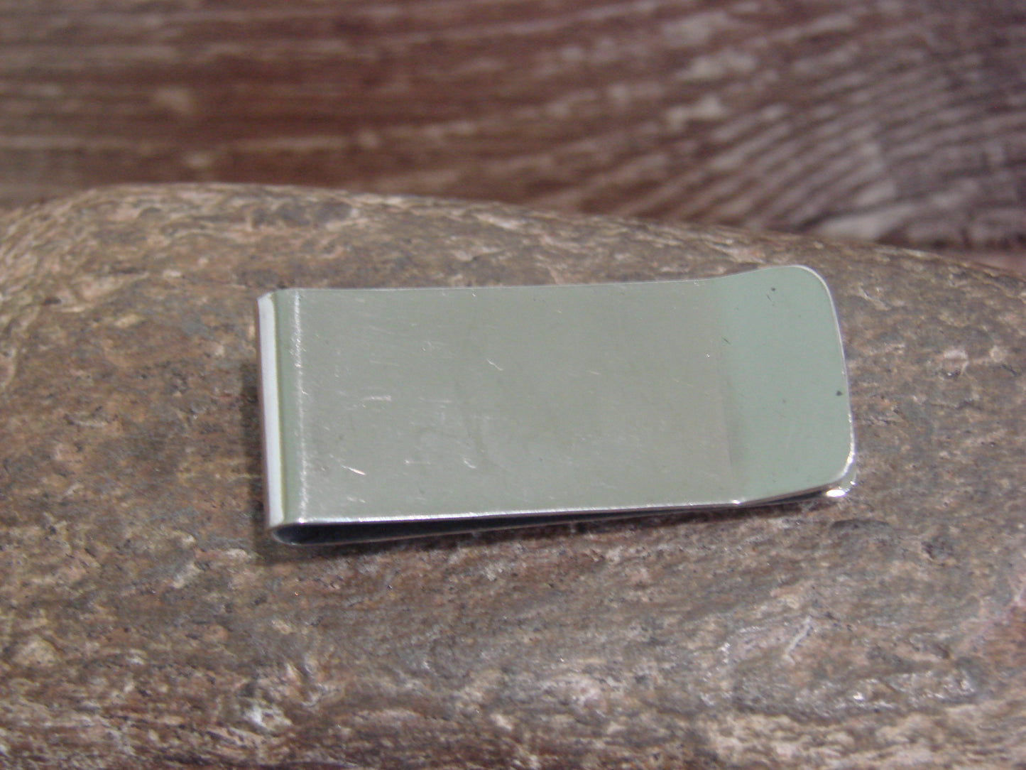 Native American Sterling Silver & Turquoise Money Clip - Skeets
