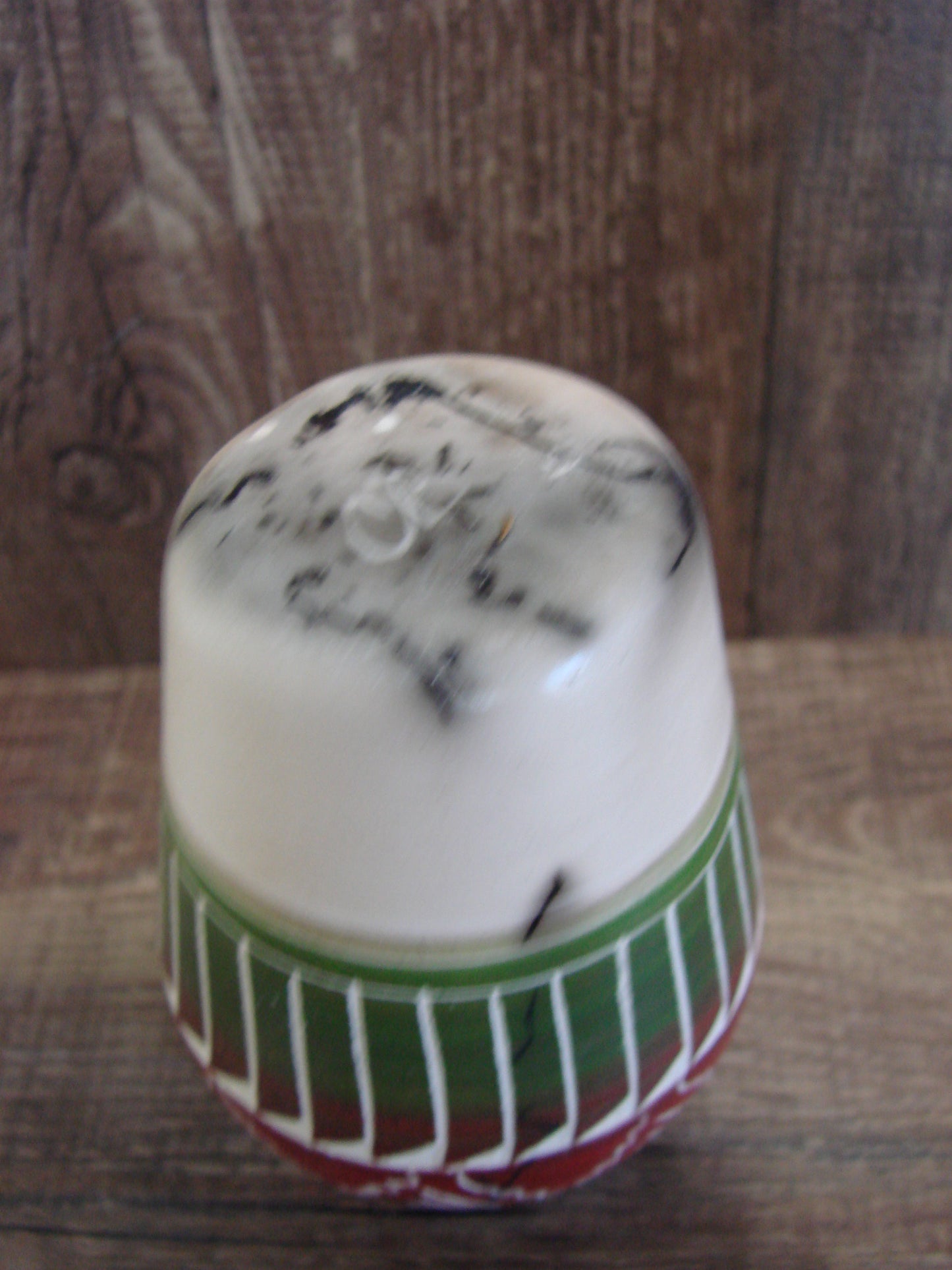 Small Native American Hand Etched Horse Hair Pottery - Benally